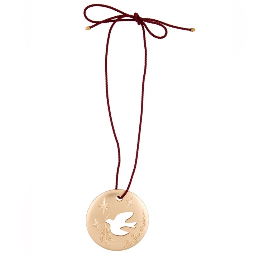 David Yurman gold-tone collectable Christmas ornament with stars and dove